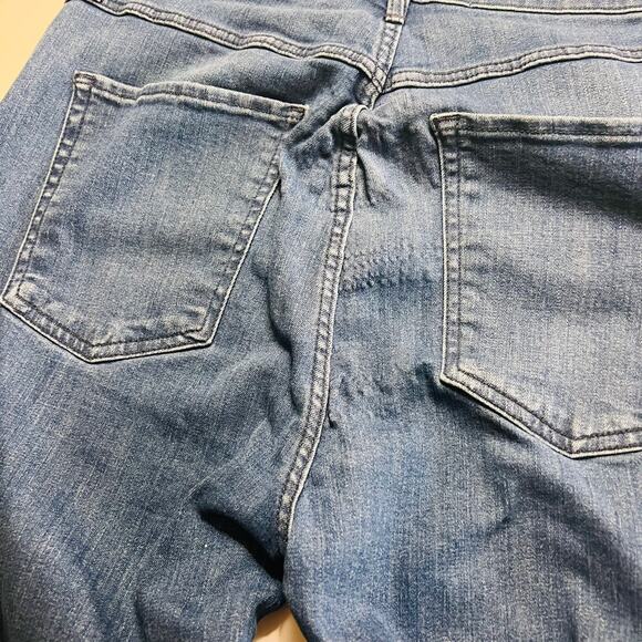 3 X1 Made Here High Rise Slit Hem Slim Straight Jeans Size 28 Blue - Picture 4 of 10